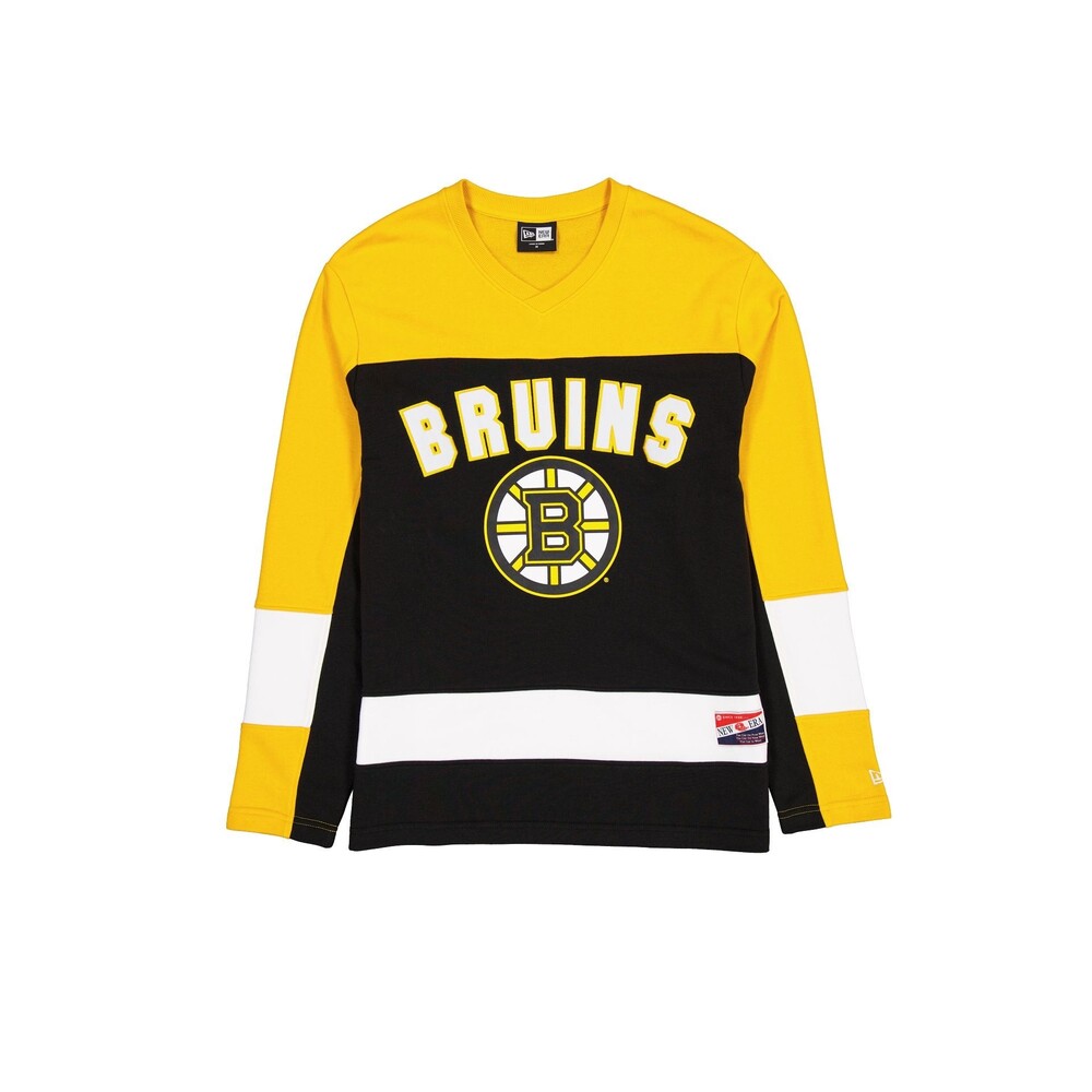 New Era Boston Bruins Throwback Long Sleeve T-Shirt - Size L